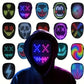 Masque LED intégral rechargeable USB-C à motifs animés