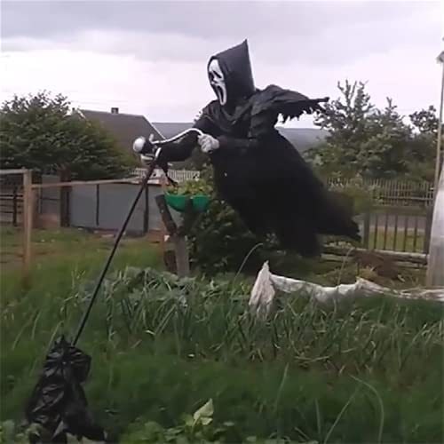 Décoration de fantôme à capuche sur piquet de jardin