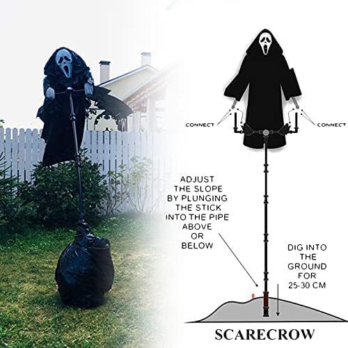 Fantôme décoratif d'Halloween sur piquet, 70 × 40 cm