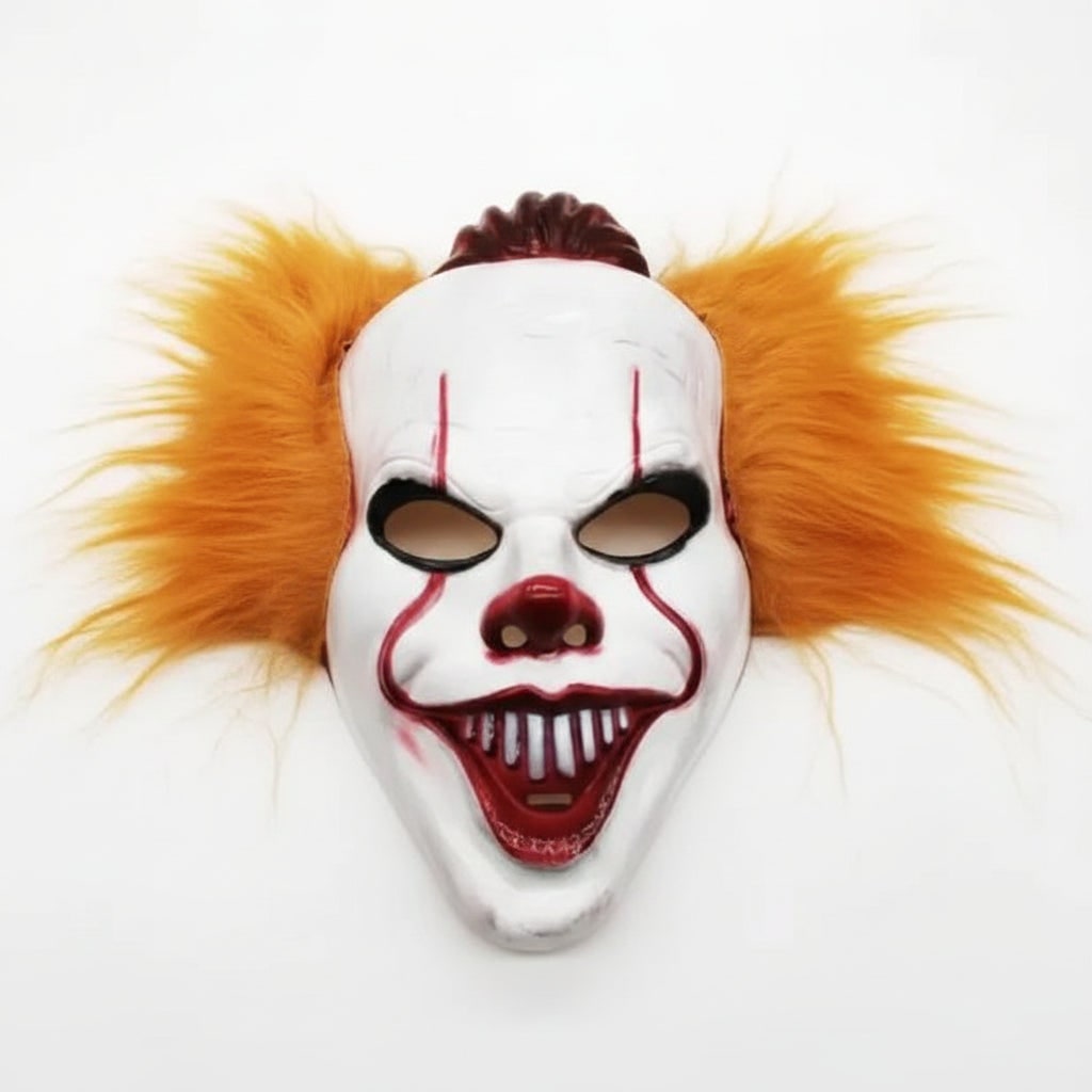 Masque de clown de déguisement avec cheveux décoratifs