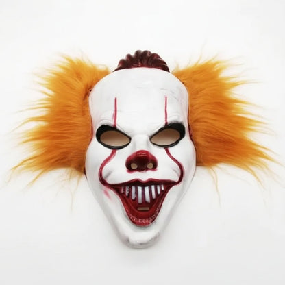 Masque de clown de déguisement avec cheveux décoratifs