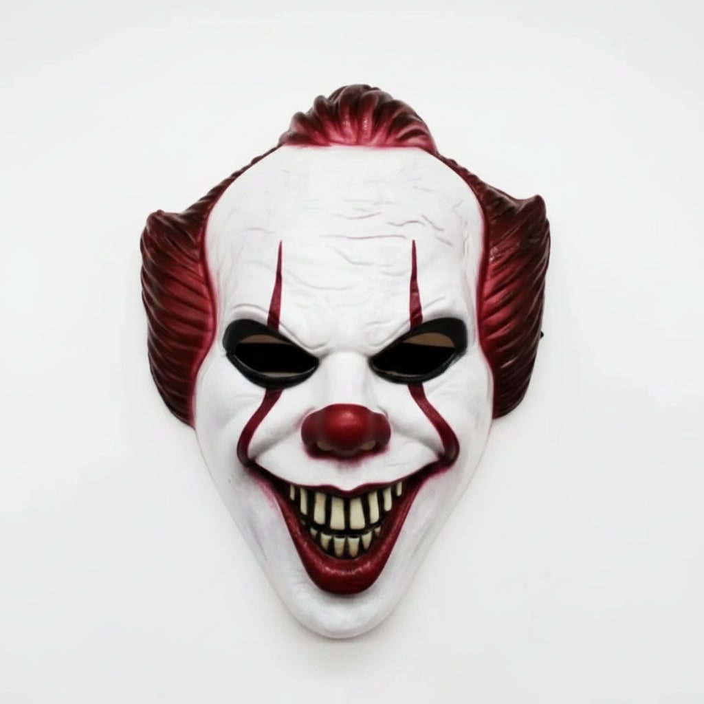 Masque de clown de déguisement avec cheveux décoratifs