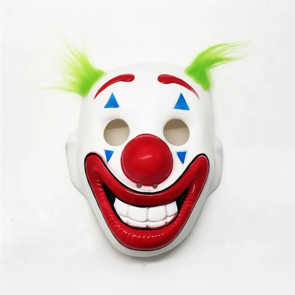 Masque de clown de déguisement avec cheveux décoratifs