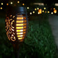 Torche solaire de jardin à LED effet flamme