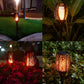 Torche solaire de jardin à LED effet flamme