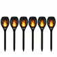 Torche solaire de jardin à LED effet flamme