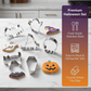 Lot de sept emporte-pièces d'Halloween en acier inoxydable