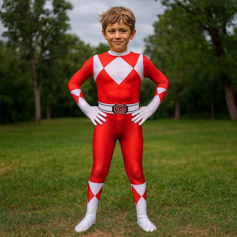 Combinaison de costume de super-héros avec masque