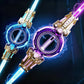 Épée jouet lumineuse double à lames extensibles