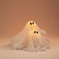 Couronne d'Halloween en gaze avec fantômes lumineux LED