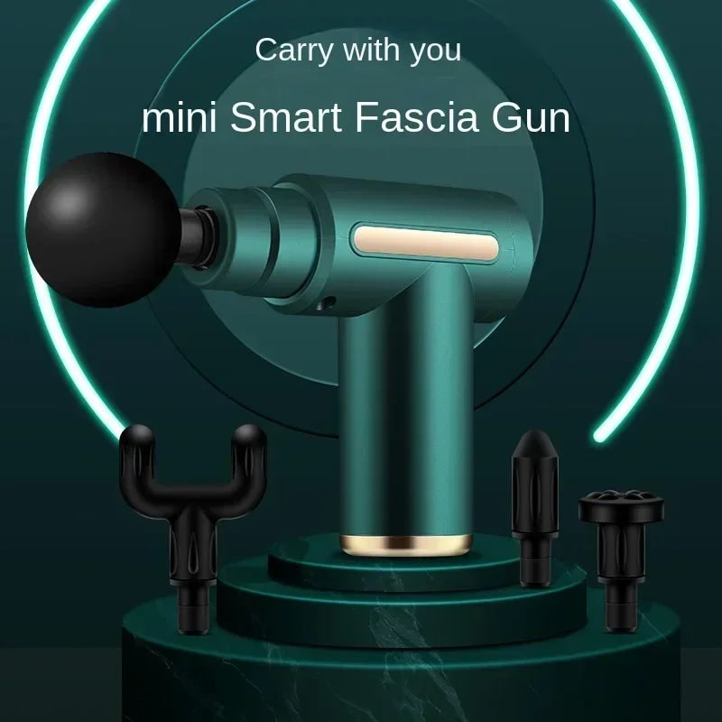 Mini pistolet de massage à quatre têtes et écran LED
