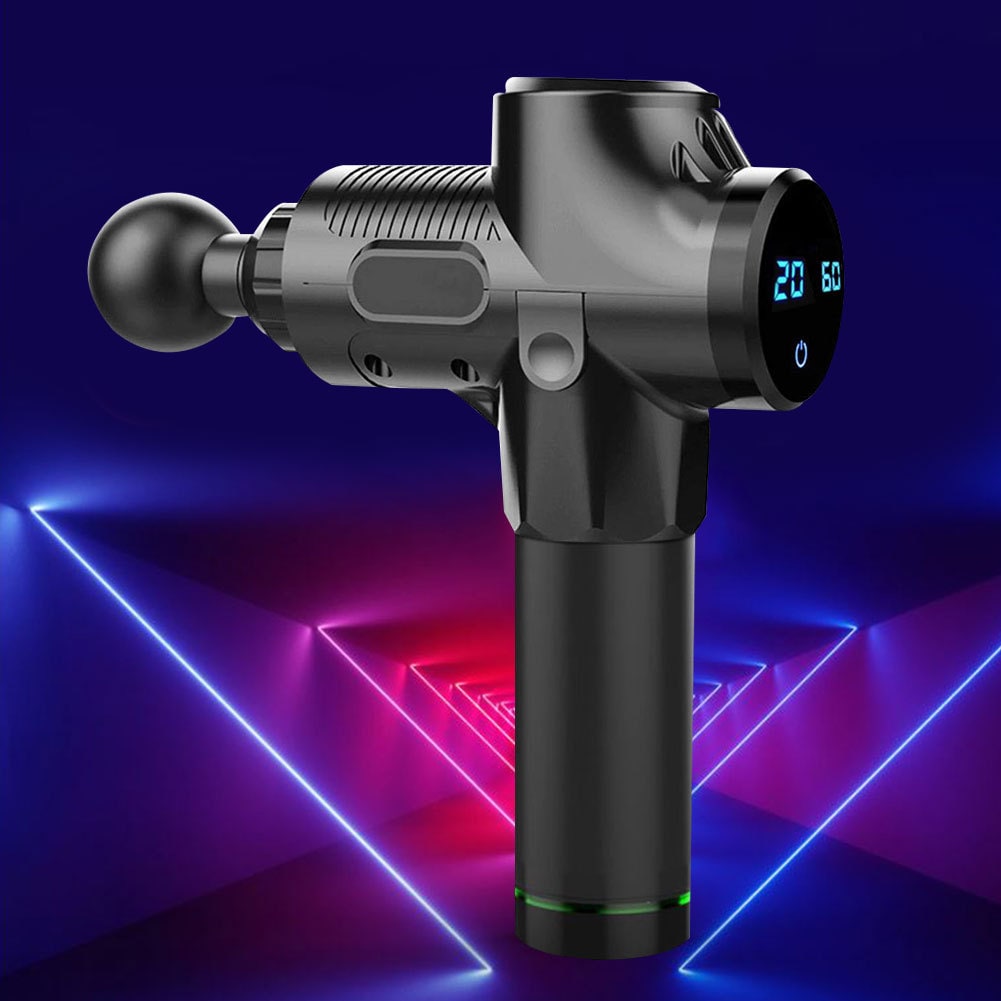 Pistolet de massage rechargeable à six têtes avec mallette