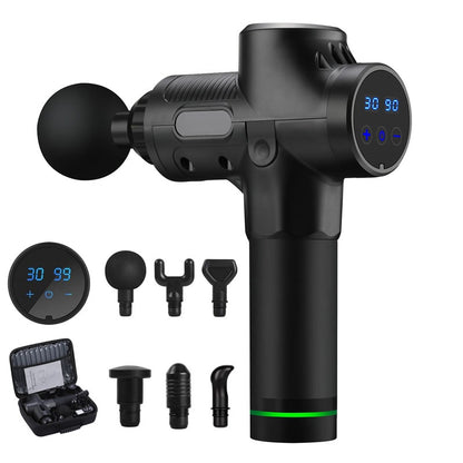 Pistolet de massage rechargeable à six têtes avec mallette