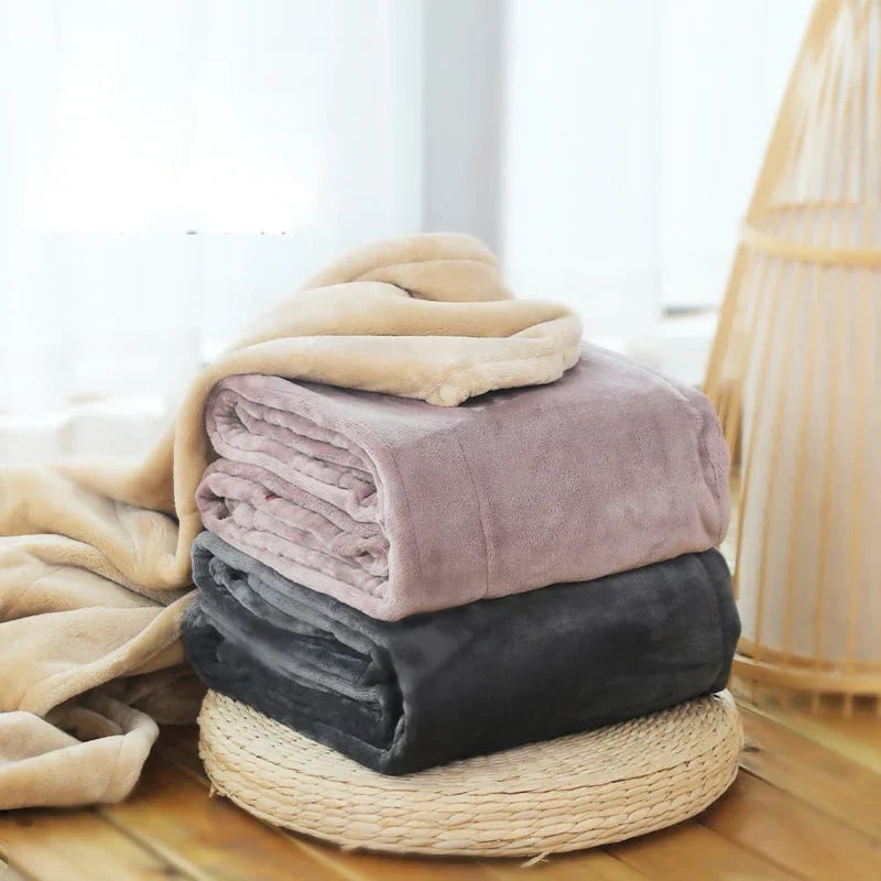 Couverture chauffante USB en polaire avec sac de rangement