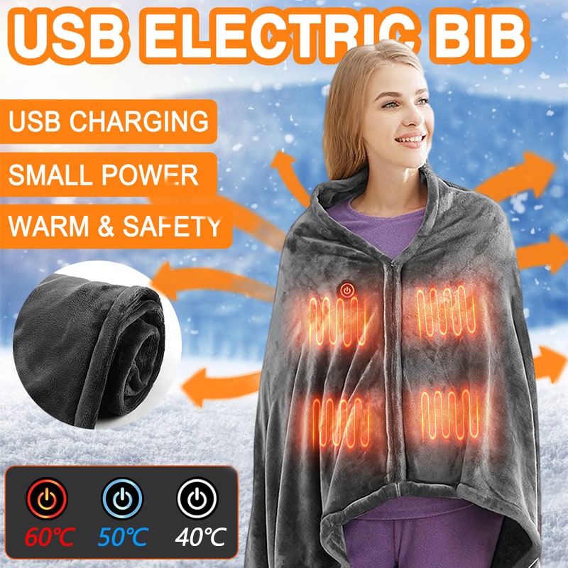 Couverture chauffante à porter en polaire USB