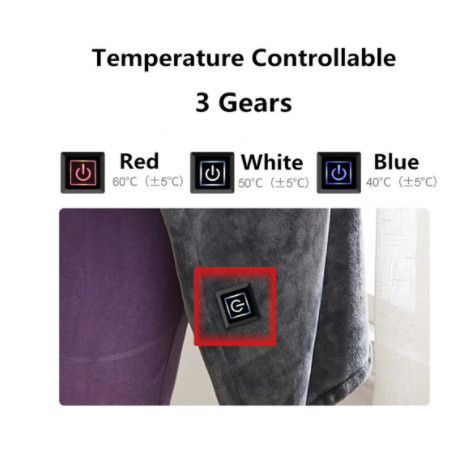 Couverture chauffante à porter en polaire USB