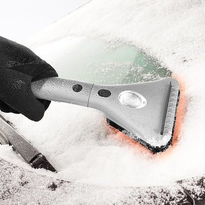 Grattoir à glace chauffant 12 V à manche extensible et LED