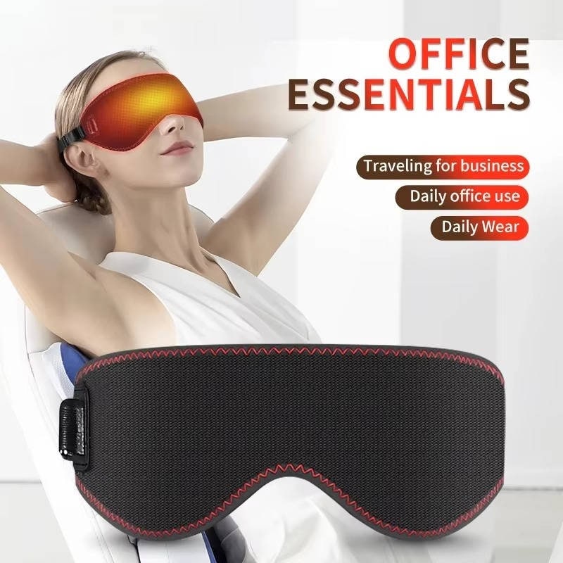 Masque chauffant USB pour les yeux avec sangle réglable