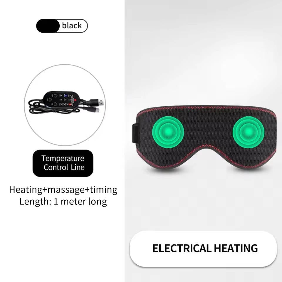 Masque chauffant USB pour les yeux avec sangle réglable
