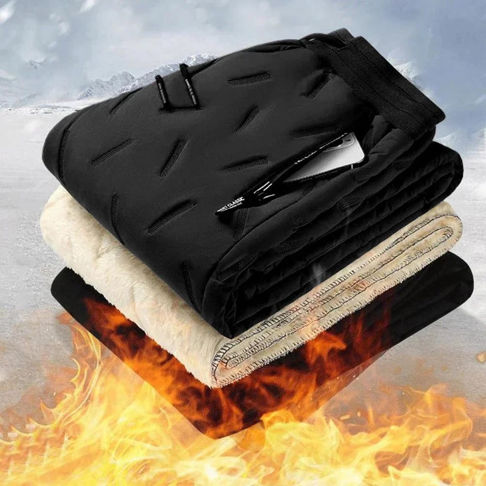 Pantalon chauffant doublé polaire à taille élastique