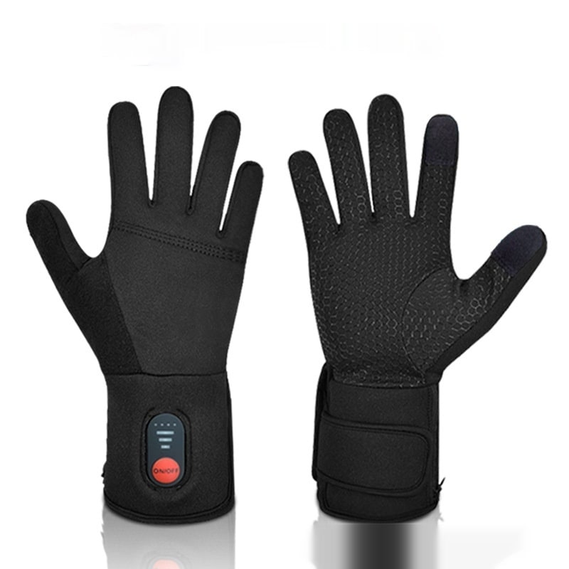 Gants chauffants tactiles avec batterie et chargeur double