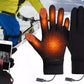 Gants chauffants noirs à doigts tactiles et fermeture zippée