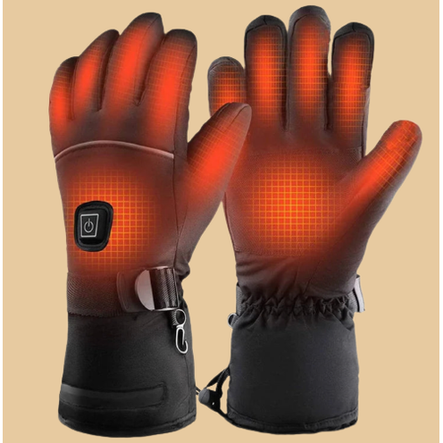 Gants chauffants à longues manchettes et doigts tactiles