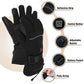 Gants chauffants à longues manchettes et doigts tactiles
