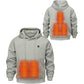 Veste chauffante zippée à capuche, cinq zones USB