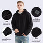Veste chauffante zippée à capuche, cinq zones USB