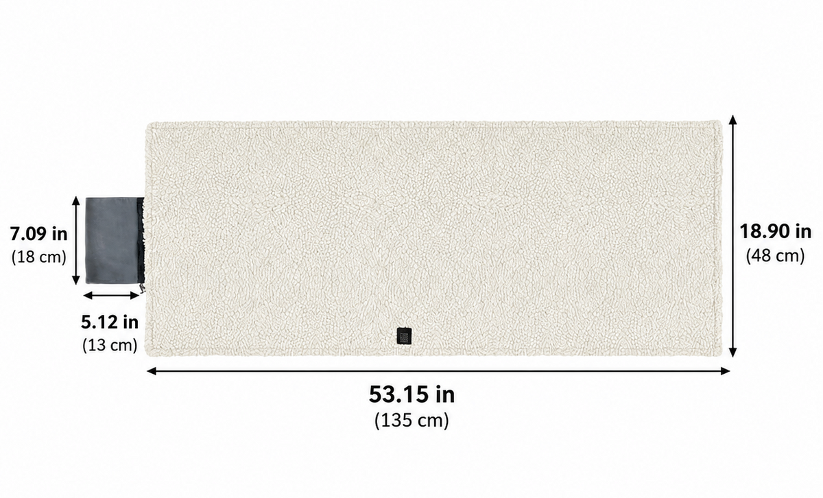 Coussin chauffant de chaise en polaire à deux zones USB