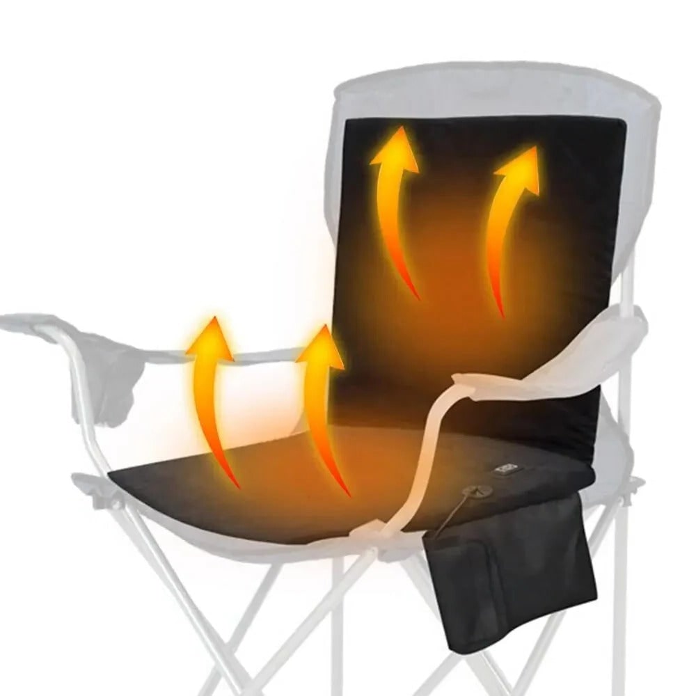 Coussin de siège chauffant USB avec dossier et sangles