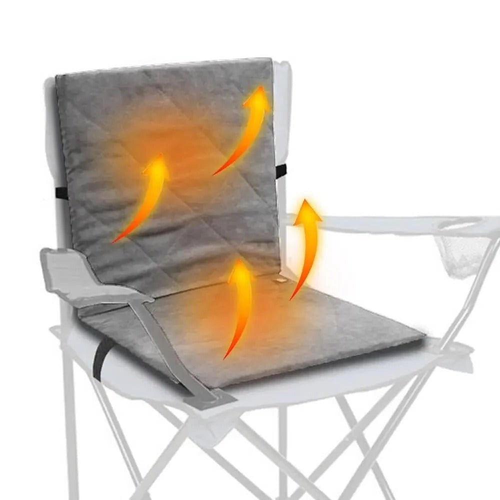 Coussin de siège chauffant USB avec dossier et sangles