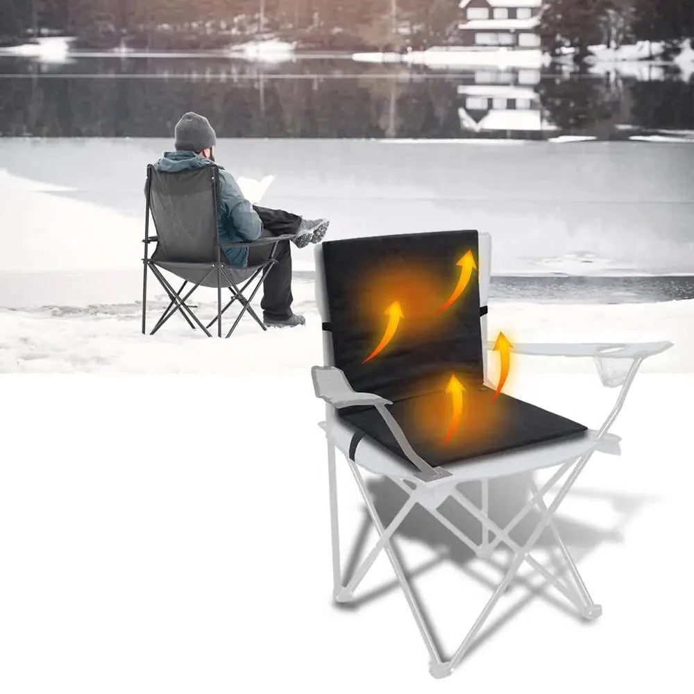 Coussin de siège chauffant USB avec dossier et sangles