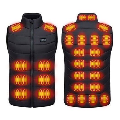 Gilet chauffant unisexe matelassé avec alimentation USB