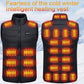 Gilet chauffant unisexe matelassé avec alimentation USB