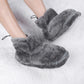 Chaussons bottillons chauffants USB en peluche