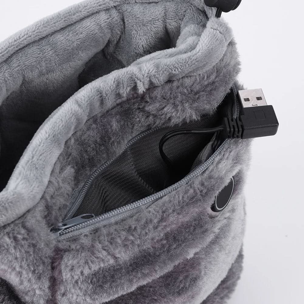 Chaussons bottillons chauffants USB en peluche