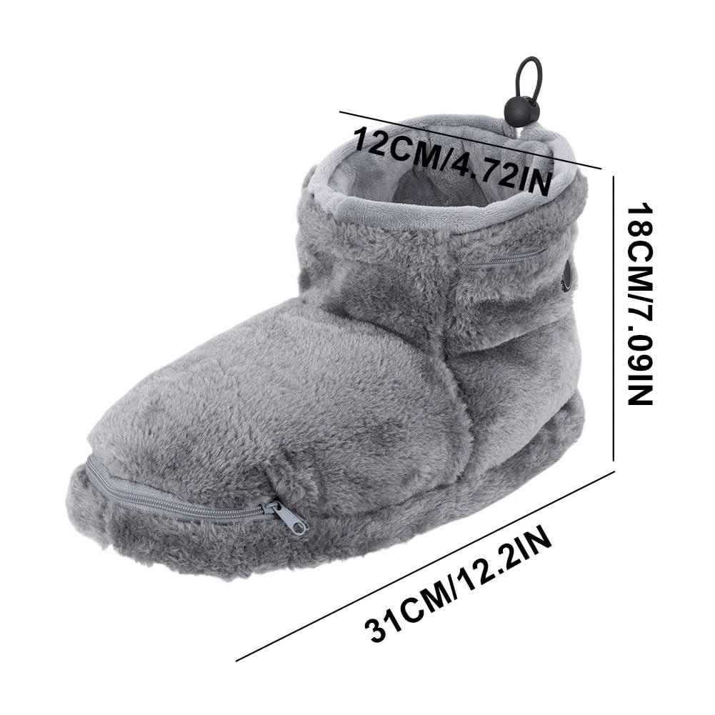 Chaussons bottillons chauffants USB en peluche