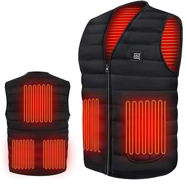 Gilet chauffant unisexe à 3 niveaux pour le buste