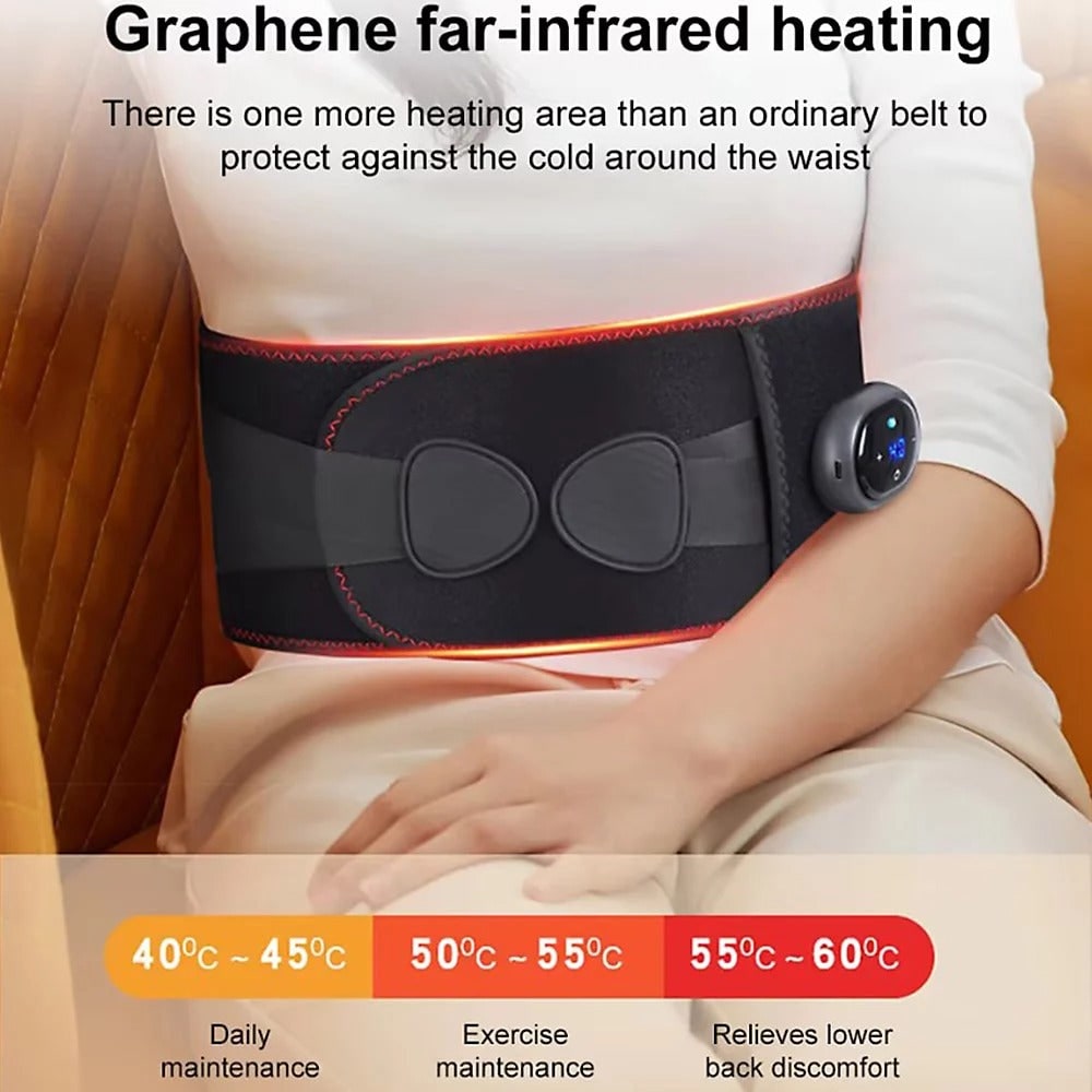 Ceinture chauffante lombaire USB-C avec vibrations réglables