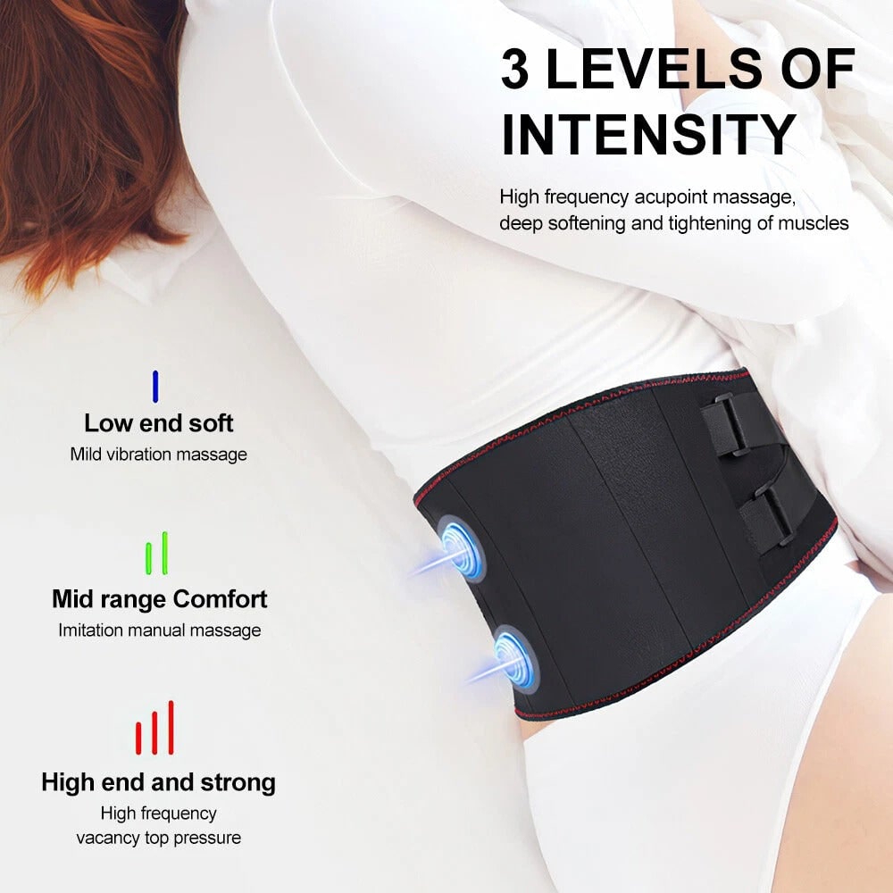 Ceinture chauffante lombaire USB-C avec vibrations réglables