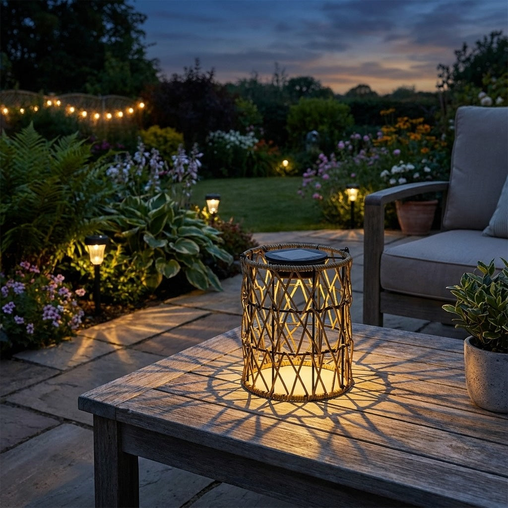 Lanterne solaire réglable pour jardin et terrasse