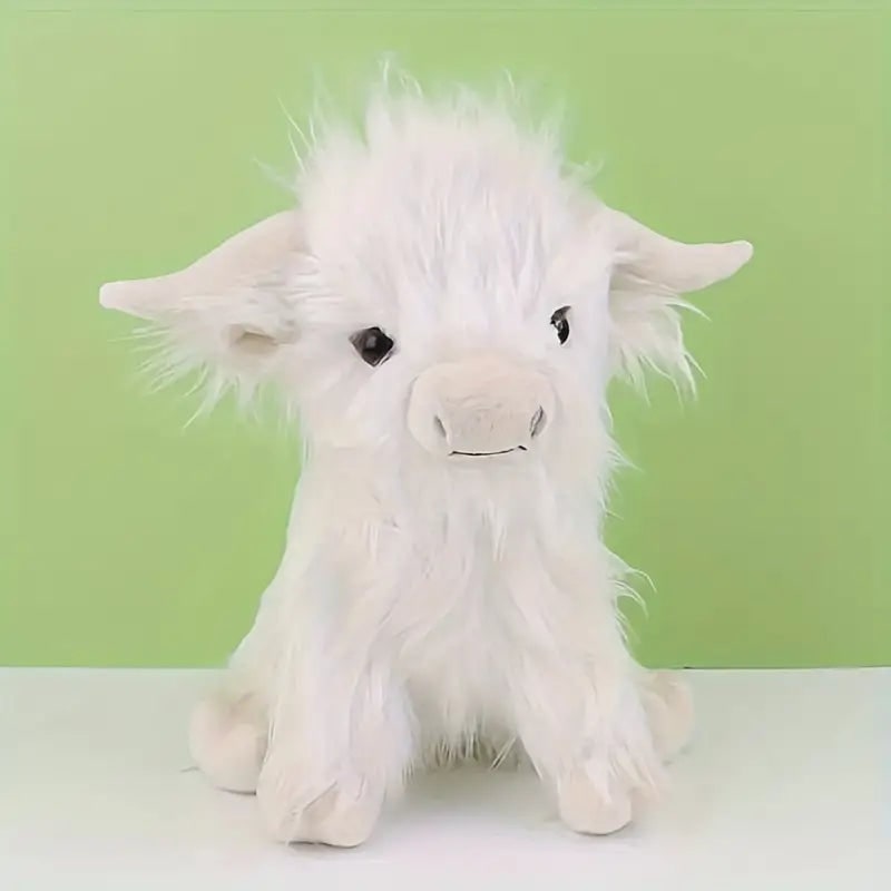 Peluche vache des Highlands à poils longs, environ 25 cm