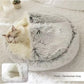 Panier couvert pour chat en peluche avec rebord rembourré