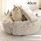 Panier couvert pour chat en peluche avec rebord rembourré