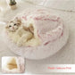 Panier couvert pour chat en peluche avec rebord rembourré