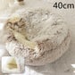 Panier couvert pour chat en peluche avec rebord rembourré