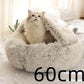 Panier couvert pour chat en peluche avec rebord rembourré