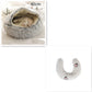Panier couvert pour chat en peluche avec rebord rembourré